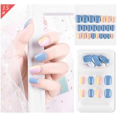 5 Set Indossare Nail Art Balletto di Natale Unghie finte Prodotto finito Chiodo di usura rimovibile (F741-15)