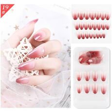 5 Set Indossare Nail Art Balletto di Natale Unghie finte Prodotto finito Chiodo rimovibile (F741-19)