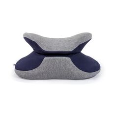 BEWALKER Cuscino per pisolino portatile multifunzionale per studenti Supporto per la vita Cuscino per pisolino pieghevole in memory foam, Dimensioni: 38x20x15cm (Navy)