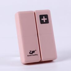 3 PCS pieghevole portatile sigillato e dispenser piccolo porta pillole (rosa)