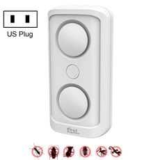 BG302 Dual-Speaker Conversione di frequenza intelligente Repellente per zanzare Repellente per insetti ad ultrasuoni, Specifiche del prodotto: Spina USA 110 V (bianco)