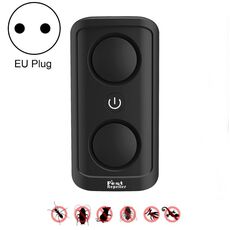 BG302 Dual-Speaker Conversione di frequenza intelligente Repellente per zanzare Repellente per insetti ad ultrasuoni, Specifiche del prodotto: Spina UE 220V (Nero)