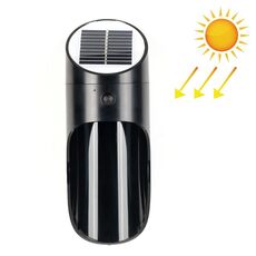 Lampada da parete a induzione solare per esterni a LED Luce notturna Radar Illuminazione a induzione del corpo umano, luce bianca (nera)