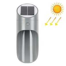 Lampada da parete a induzione solare per esterni a LED Luce notturna Radar Illuminazione a induzione per il corpo umano, luce calda (grigia)