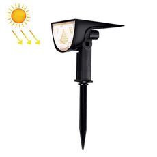 Lampada a proiezione solare per esterni IP65 Impermeabile LED Paesaggio Giardino con presa di terra Lampada decorativa per prato (bianco caldo)