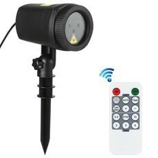 LED Outdoor Courtyard Laser Proiezione Lampada decorativa IP44 impermeabile con telecomando, spina USA (nero)