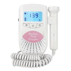 FD-100 digitale fetale doppler ultrasuoni suono rilevatore di battito cardiaco del bambino monitor LED digitale prenatale tascabile doppler fetale stetoscopio (rosa)