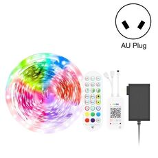 5M 150 LEDs Bluetooth Suit Smart Music Sound Control Light Strip Non-waterproof 5050 RGB Colorful Atmosphere LED Light Strip With 24-Keys Remote Control(AU Plug)