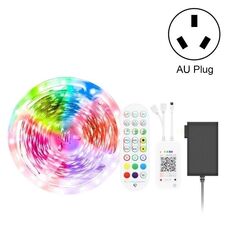 5M 300 LEDs Bluetooth Suit Smart Music Sound Control Light Strip Non-waterproof 5050 RGB Colorful Atmosphere LED Light Strip With 24-Keys Remote Control(AU Plug)