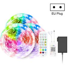 30M 540 LEDs Bluetooth Suit Smart Music Sound Control Light Strip Non-waterproof 5050 RGB Colorful Atmosphere LED Light Strip With 24-Keys Remote Control(EU Plug)