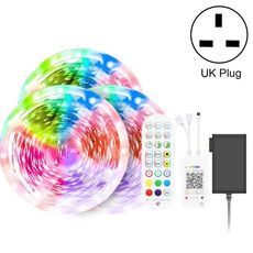 30M 540 LEDs Bluetooth Suit Smart Music Sound Control Light Strip Non-waterproof 5050 RGB Colorful Atmosphere LED Light Strip With 24-Keys Remote Control(UK Plug)