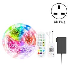 5M 150 LEDs Bluetooth Suit Smart Music Sound Control Light Strip Waterproof 5050 RGB Colorful Atmosphere LED Light Strip With 24-Keys Remote Control(UK Plug)