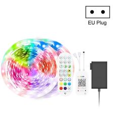 20M 360 LEDs Bluetooth Suit Smart Music Sound Control Light Strip Waterproof 5050 RGB Colorful Atmosphere LED Light Strip With 24-Keys Remote Control(EU Plug)