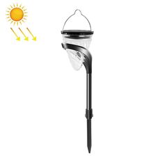 Decorazione da giardino a forma di cono Luce solare da giardino Presa di terra a LED per esterni e luci a doppio scopo montate a parete (luce bianca e calda)