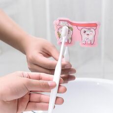 Porta spazzolino da bagno con gancio per il lavaggio (rosa 2 ganci)
