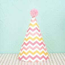 20 pezzi simpatici bambini abbronzanti cappelli di compleanno decorazioni per torte cappelli da festa ondulazione rosa