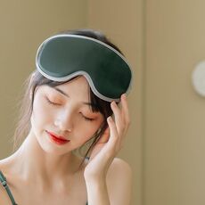 M02 Office Home Portable USB Type Remote Control Steam Sleep Massage Eye Mask (verde)