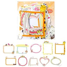 3 Confezioni Adesivi per cornici per foto fai-da-te Crescita del bambino Manuali per la realizzazione di materiali decorativi Adesivi per manuali (Sezione C dei cartoni animati)