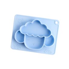 M010094 Piatto piano in silicone per bambini Ciotola per mangiare anti-caduta grigliata Ciotola per ventosa antiscivolo per alimenti complementari per bambini