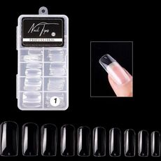 4 scatole nail art patch ultra-sottile seamless finito finito finito rimovibile prolungato per unghie finto per unghie falso (adesivi pieni trasparenti)