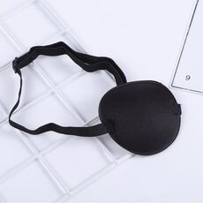 5 PCS Drago con un occhio con un condotto da uomo Makeup Eye Mask Bambini Groove Ambliopia Strabismo Cover Piena Maschera per occhi singoli (Nero)