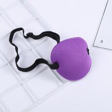 5 pezzi Drago con un occhio con un occhio Pirate Makeup Maschera per gli occhi Bambini Groove Ambliccioopia Strabismo Copertura Piena Maschera per occhi singoli (viola)