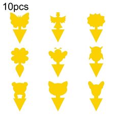 10 pz Bordo Giallo A Doppia Faccia Bordo Insetto Appiccicoso Trappola per Insetti Bordo Insetto Appiccicoso Fisico Eterogeneo, Consegna Stile Casuale