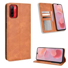 Per Ulefone Nota 12P Cassa del telefono retrò con fibbia magnetica (marrone)