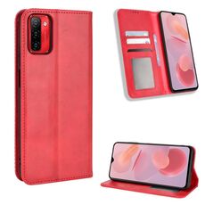 Per Ulefone Nota 12p Magnetic Fibbia Retro Texture Telefono in pelle (rosso)
