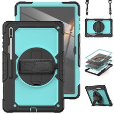 Per Samsung Galaxy Tab S8 Ultra 14.6 pollici SM-X900 Silicone + Case tablet PC (nero + blu chiaro)