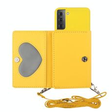 Per Samsung Galaxy S22 5G Crossbody Crossbody Crossbody Banking Bait Bait Case Telefono (Giallo)