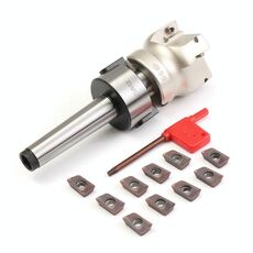 Set di lama di fresatura a gambo (supporto per utensili da fresatura MT2-FMB22 + 50 Cutter + 10 coltelli)
