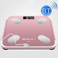 ISCRLE7 Smart Pese Smart Bluetooth Body Body Fat Misuring Strumentario Light Energy Caricella (oro rosa)