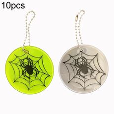 10 PZ Spider Web Tipo Pendente impermeabile riflettente per notturno Guida Studente Schoolbag Pendant Colore casuale Consegna