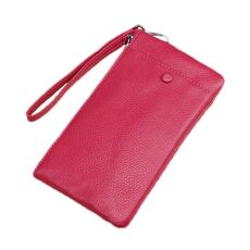 Frizione multifunzione multifunzionale in pelle PU frizione per cellulare (Rose Red)