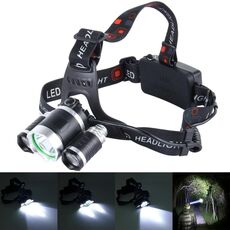 Faro luminoso a LED ad alta potenza, 3 CREE T6 con caricatore, NO batterie incluse