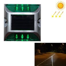 Luce solare quadrata per guida stradale Luce di guida per auto Luce di rallentamento della strada, versione luminosa lampeggiante (verde)