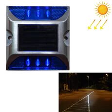 Luce solare quadrata per guida stradale Luce di guida per auto Luce di rallentamento della strada, versione luminosa lampeggiante (blu)