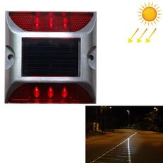 Luce solare quadrata per guida stradale Luce di guida per auto Luce di rallentamento della strada, versione luminosa lampeggiante (rossa)