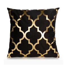 Fodera per cuscino con stampa in oro Cuscino per divano Cuscino per cuscino Decorazioni per la casa, senza anima del cuscino, Dimensioni: 45x45 cm (GOLD001-3)