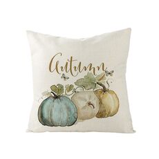 Fodera per cuscino in lino con motivo a zucca Cuscino per divano Cuscino per cuscino Decorazioni per la casa, senza anima del cuscino, Dimensioni: 45x45 cm (JYM057-9)