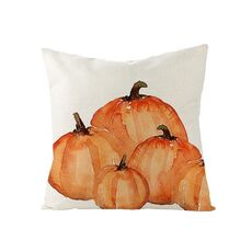 Fodera per cuscino in lino con motivo a zucca Cuscino per divano Cuscino per cuscino Decorazioni per la casa, senza anima del cuscino, Dimensioni: 45x45 cm (JYM057-14)