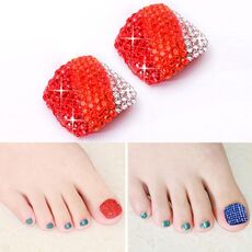 2 PCS Crystal Falso Nail Art Tips Adesivi per decalcomanie con strass a copertura totale (NO: 21)