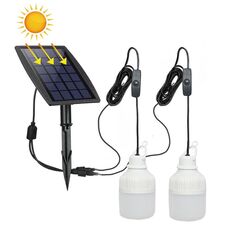 SNF-0092 6W Lampadina per illuminazione a lanterna solare per esterni IP44 Impermeabile LED One for Two Sistema di illuminazione Lampada da giardino divisa, Lunghezza: 5m