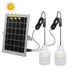 SNF-0092 3W Lampadina solare a lanterna per esterni IP44 Impermeabile LED One for Two Sistema di illuminazione Lampada da giardino divisa, Lunghezza: 10m