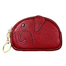 Borsa per lampo per lampo di vacchetta della testa della testa della testa della testa della testa della signore (vino rosso)