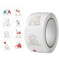 10 PC Adesivi animali del fumetto del fumetto carino Adesivi di tenuta fatti a mano sveglia, dimensioni: 25mm 500 / rotoli (C95)