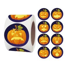 Adesivi di Halloween di 5 pezzi Adesivi di Halloween Adesivi per la decorazione dell'arte del regalo, dimensioni: 3.8 cm / 1.5inch (K-22-38)