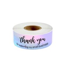 10 Rolls Sticker Laser Adesivo di tenuta da forno GRAZIE GRAZIE DECORAZIONE DEGGLI Etichetta, Dimensione: 2.5x7.5cm (F154)