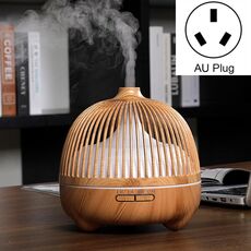 Bird Cage in legno grafico aromaterapia macchina ad ultrasuoni intelligente casa colorata luce notturna umidificatore vuoto, specifiche del prodotto: Plug AU (modello di legno chiaro)